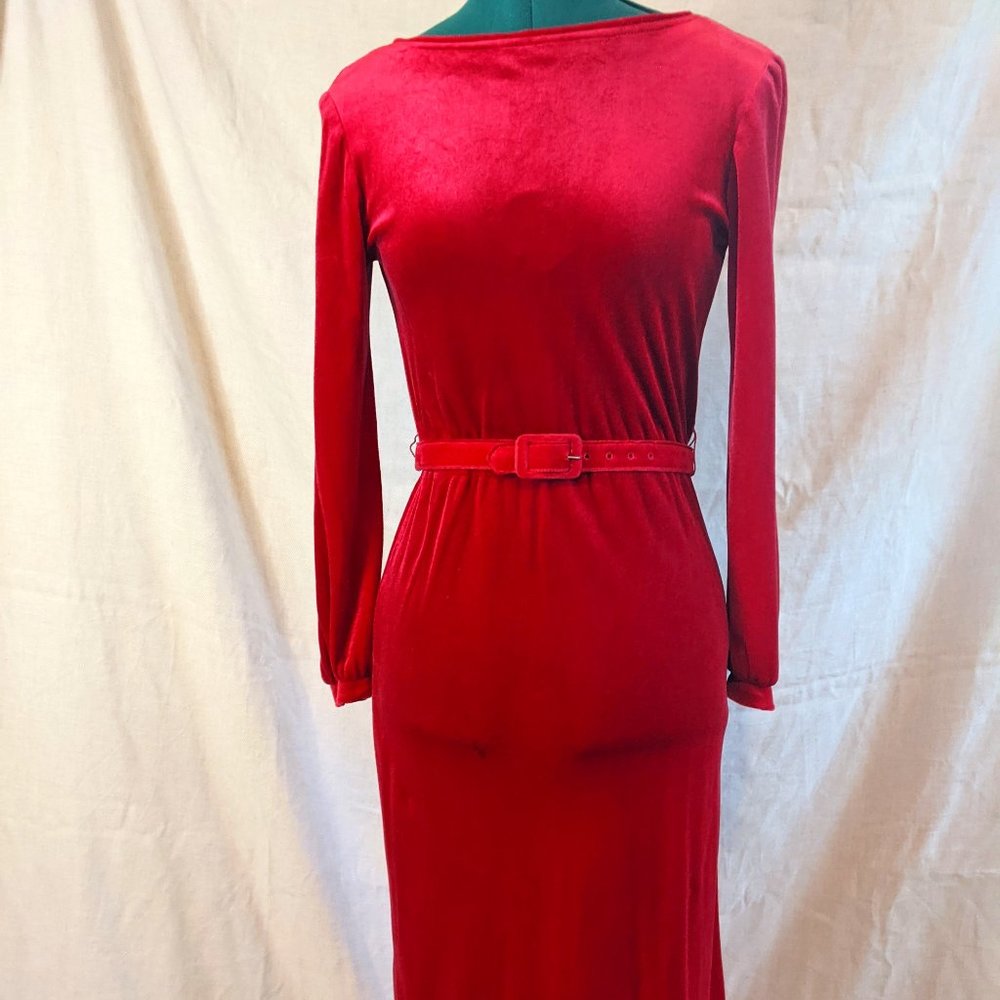 1980’s Applause Red Velvet Dress